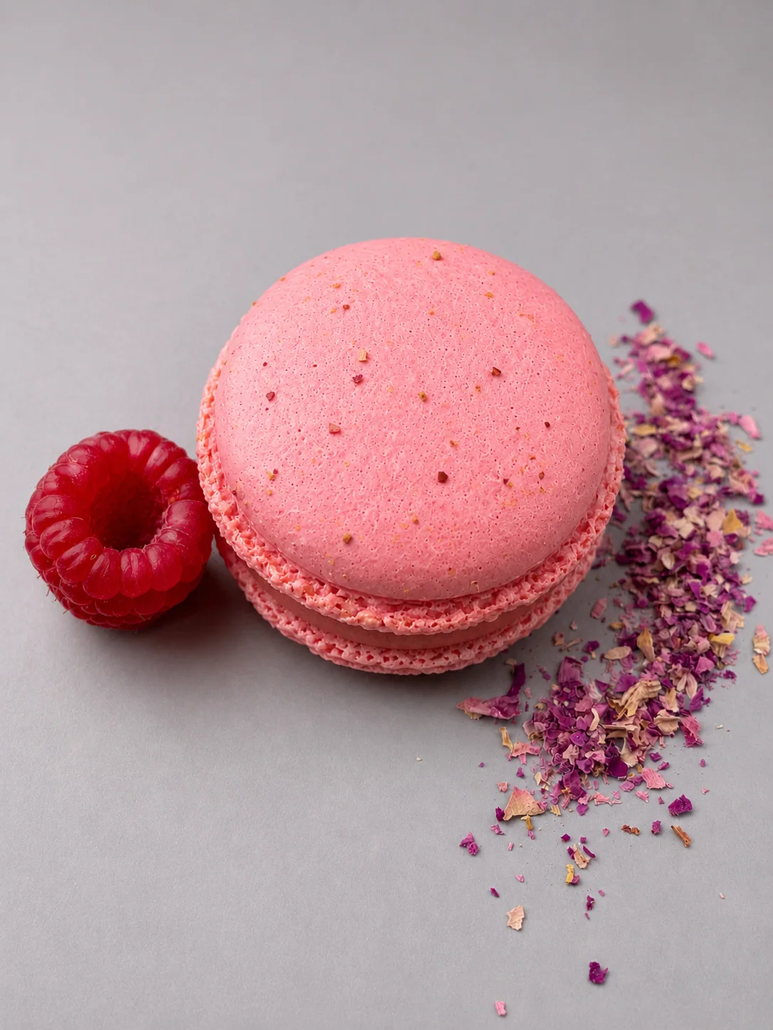 Macaron framboise vanille